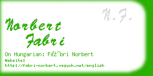 norbert fabri business card